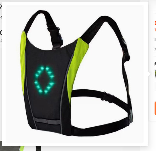 Mochila reflectante recargable por USB con luz LED intermitente y control remoto para deportes al aire libre, bolsa de seguridad, equipo para ciclismo.