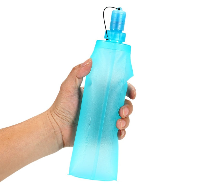 Botella de agua deportiva plegable de TPU 