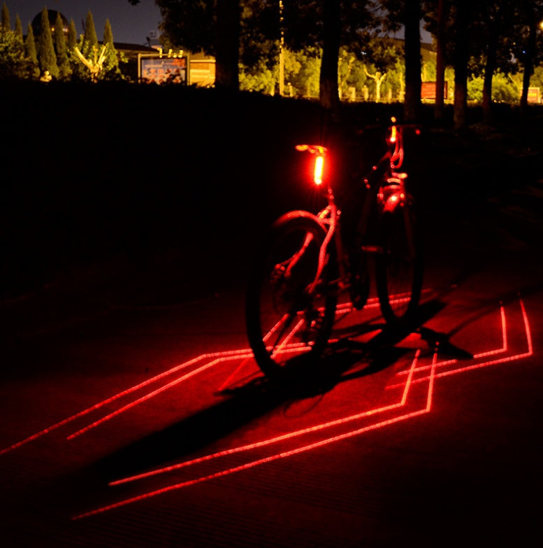 Luz trasera para bicicleta de ciclismo, luz trasera láser