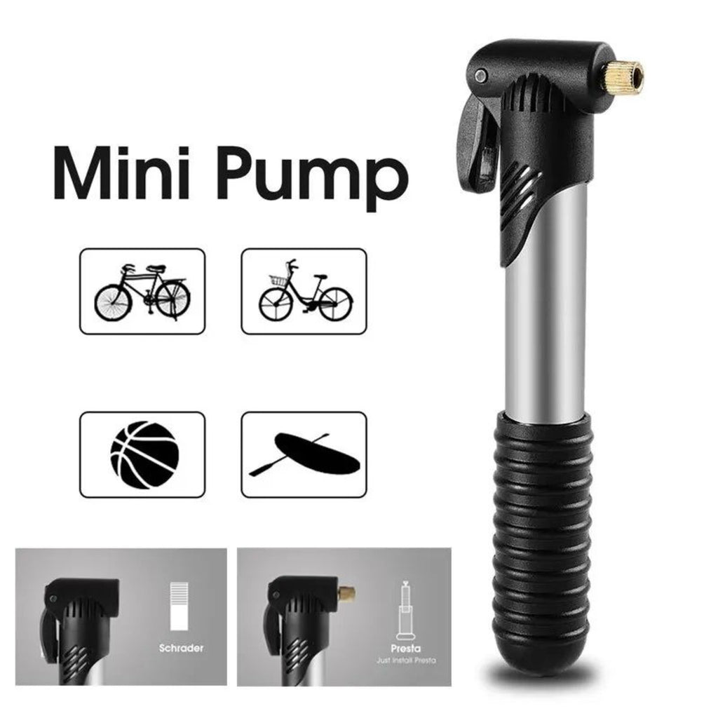 Minibomba portátil para bicicleta BIKING, inflador de neumáticos manual con válvula Schrader y Presta, accesorios para bicicleta de carretera