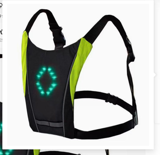 Mochila reflectante recargable por USB con luz LED intermitente y control remoto para deportes al aire libre, bolsa de seguridad, equipo para ciclismo.