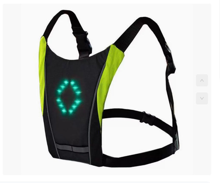 Mochila reflectante recargable por USB con luz LED intermitente y control remoto para deportes al aire libre, bolsa de seguridad, equipo para ciclismo.