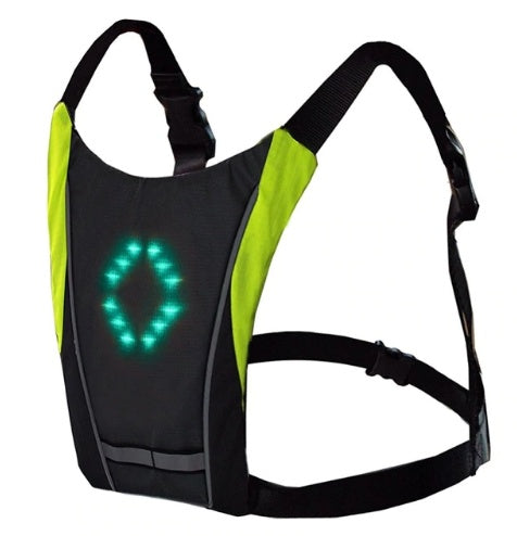 Mochila reflectante recargable por USB con luz LED intermitente y control remoto para deportes al aire libre, bolsa de seguridad, equipo para ciclismo.