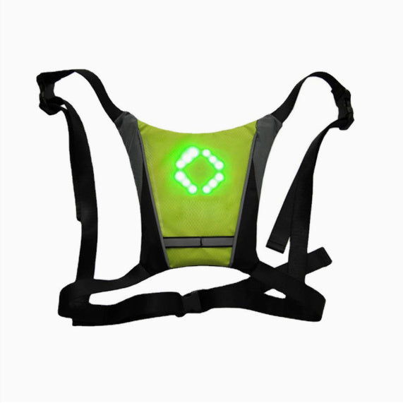 Mochila reflectante recargable por USB con luz LED intermitente y control remoto para deportes al aire libre, bolsa de seguridad, equipo para ciclismo.